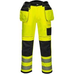 Portwest Vision hantverksbyxa T501, Varsel Gul/Svart (30)