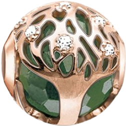Thomas Sabo Bead Tree Charm - Rose Gold/Transparent/Aventurine