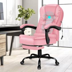 ELFORDSON Massage Executive Pink Office Chair 112cm