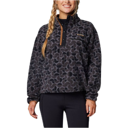 Columbia Helvetia II Printed Cropped Half Snap Sudadera - Black Retroscap