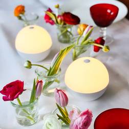 Dyberg Larsen Alba Light Ball Genopladelig 2 Stk Shiny Hvid Bordlampe