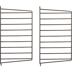String Wall Panel Brown Shelf 2pcs