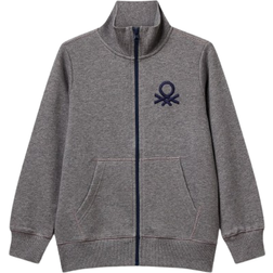 United Colors of Benetton Pure Cotton Sweatshirt with Zipper - Gray (3J68C501B_507)