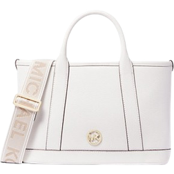 Michael Kors Luisa Small Pebbled Leather Satchel - Optic White