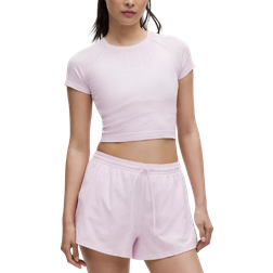 Lululemon Pointelle Cropped Short-Sleeve Shirt - Pink Organza