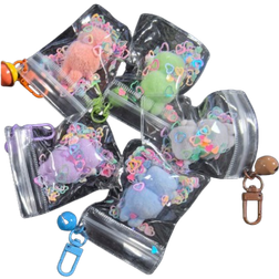 Shein Cute Transparent Design Jingle Bell Keychain, Pendant, Hanging Charm For Party Gift, Graduation Gift, Eid Al-Adha Gift, Pocket Decoration, Rattle Keychain