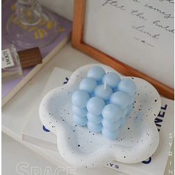 Shein 1PC A Creative Spherical Soybean Wax Cube Baby Blue Scented Candle