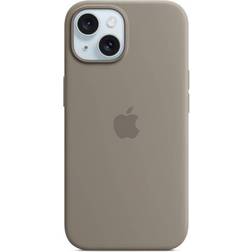 Apple Silicone Case with MagSafe for iPhone 15 Plus Clay