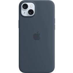Apple Silicone Case with MagSafe for iPhone 15 Plus Storm Blue