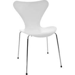 Fritz Hansen Series 7 Chrome/White Lacquered Ash Kitchen Chair 82cm
