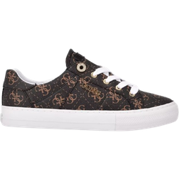 Guess Loven3 Sneakers För Kvinnor - Brun Flerfärgad Tyg