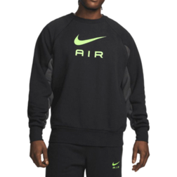 Nike Sportswear Air French Terry Crew Sweatshirt - Black/Smoke Grey/Ghost Green