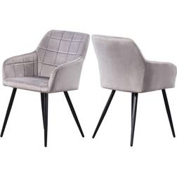 Life Interiors Camden Light Grey Kitchen Chair 82cm 2pcs