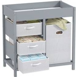 Aiyaplay Baby Changing Unit With 4 Drawers Diaper Table Grey