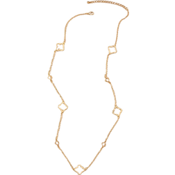 Shein Elegant Hollow Out Clover Pendant Dam - Gult Guld