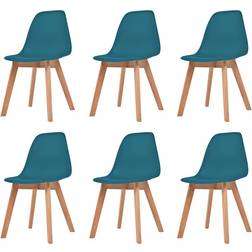 vidaXL 244782 Turquoise Kitchen Chair 82cm 6pcs