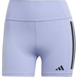 adidas Women's Optime 3 Stripes 1/4 Short Leggings - Violet Tone
