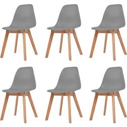 vidaXL 244776 Grey Kitchen Chair 82cm 6pcs