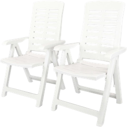 vidaXL 43895 - Vit 2-pack Positionsstol