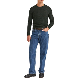 Morris Merino Cable O-Neck Olive