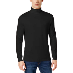 Club Room Men's Solid Turtleneck Shirt - Deep Black