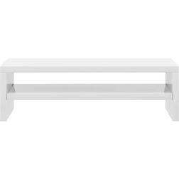 vidaXL Display Stand High Gloss White TV Bench 42x13cm