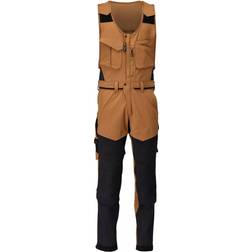 Mascot Customized Combi Suit with Kneepad Pockets - Nut Brown/Black