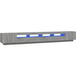 vidaXL Led Lights Sonoma Grey TV Bench 100x40cm 3pcs
