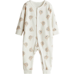 H&M Baby Pyjamasoverall - Ljusbeige/Björnar