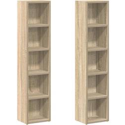 vidaXL 802699 Sonoma Oak Book Shelf 36.8" 2pcs