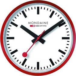 Mondaine A990 Red Wall Clock 25cm