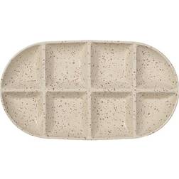 Sagaform Ditte Platter Large 20x36 cm Beige Burgundy Serving Dish