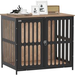 Pawhut Medium Dog Crate Furniture with Anti Chew Resistant Mesh 80x55x72 cm
