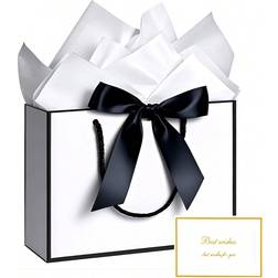 Shein 1/2/3sets Large Paper Gift Bags Comes With Tissue Paper And Greeting Cards