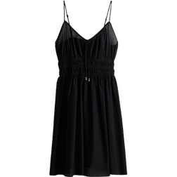 H&M Gesmoktes Trägerkleid Damen - Schwarz
