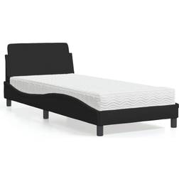 vidaXL Säng Med Madrass Svart 90x190 cm Sängram 90x190cm