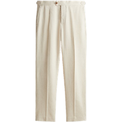 H&M Regular Fit Linen-Blend Suit Trousers - Light Beige