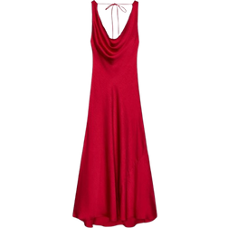 Zara Long Satin Dress - Red