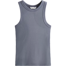 H&M Ribbed Vest Top - Blue/Grey