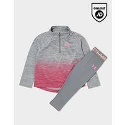 Under Armour Girls' Fade 1/4 Zip Track Top Leggings Set - Grey