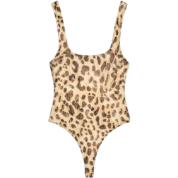 Zara Polyamide Strappy Bodysuit - Leopard