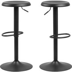 Act Nordic Finch Matt Black Bar Stool 80cm 2pcs