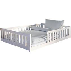 Kids Collective Floor Bed White 57.5x81.9"