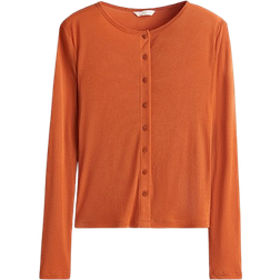 H&M Fine Knit Button Front Top - Orange
