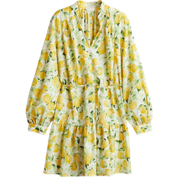 H&M Plumeti Dress - White/Oranges
