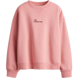H&M Sweatshirt with Text Motif - Pink/Wellness