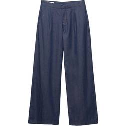 Pull&Bear Loose-fitting Dart Jeans - Dark Blue