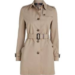 Tommy Hilfiger Single Breasted Trench Coat - Medium Taupe