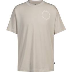 New Balance Beige T-Shirt Med Rund Logga Baktill - Naturlig