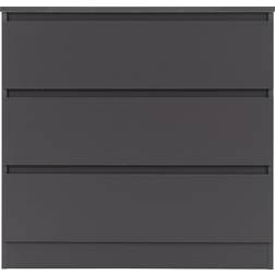 SECONIQUE Malvern Grey Chest of Drawer 80x77cm